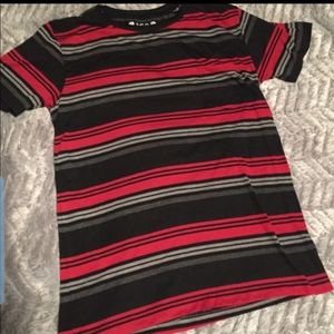 SGR Mens small striped t shirt red and black🌴